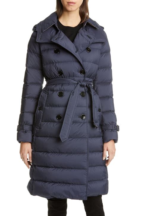 burberry double-breasted down puffer coat|burberry puffer coat outlet.